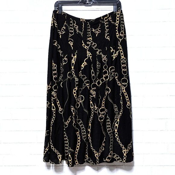 JONES NY COLLECTION Chain Print Midi Skirt 14 - Picture 5 of 8